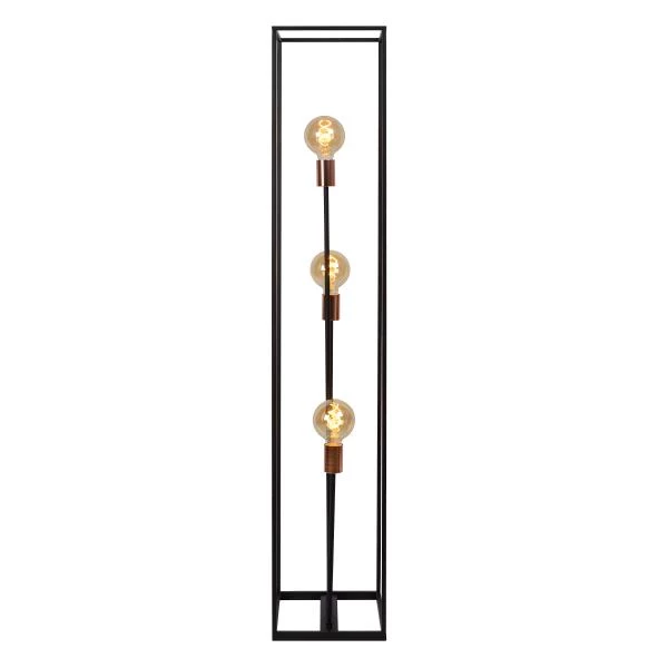 Lucide ARTHUR - Floor lamp - 3xE27 - Black - detail 2